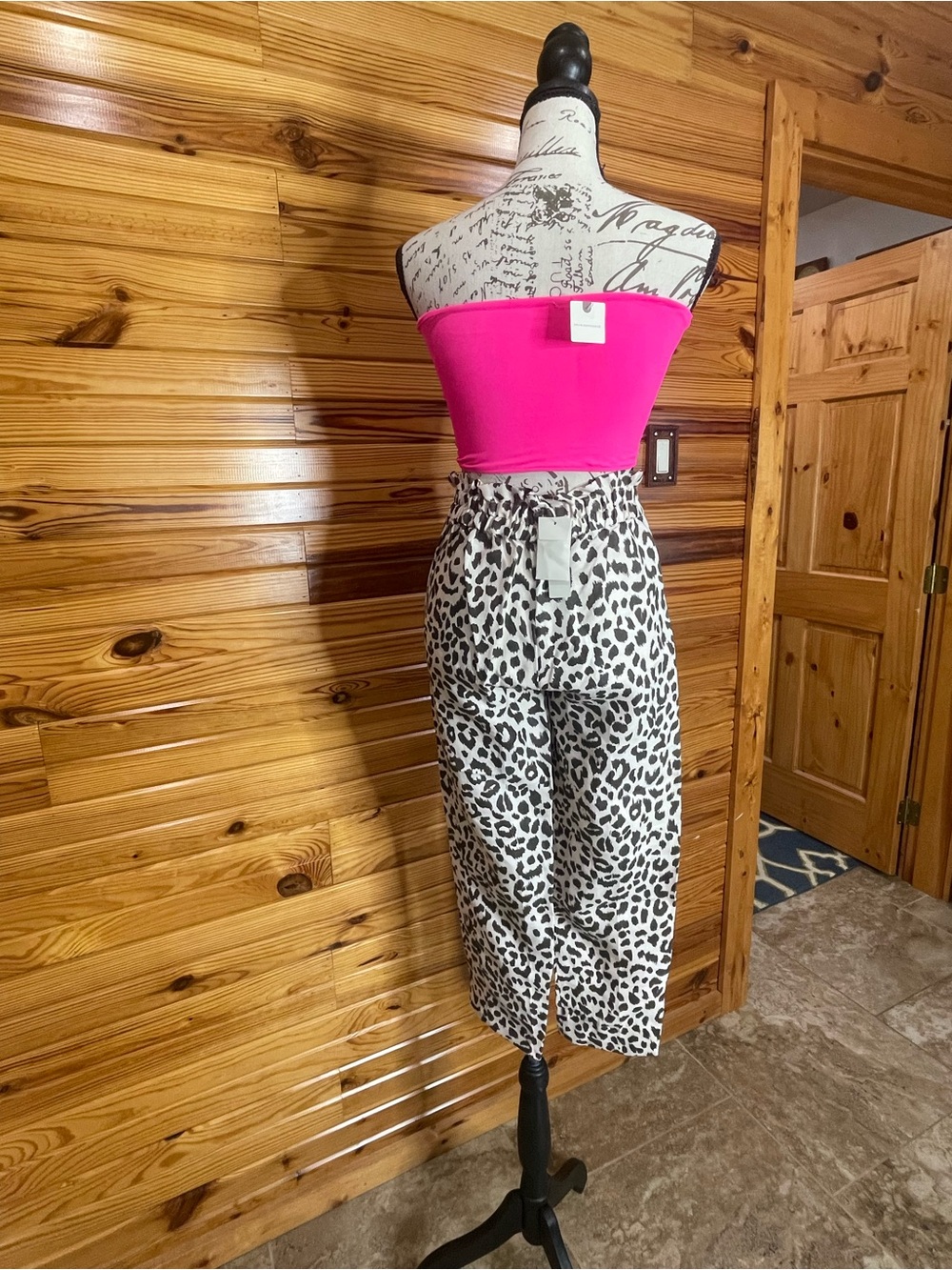 J. Crew Black & White Wide-Leg Animal Print Pants SZ 00